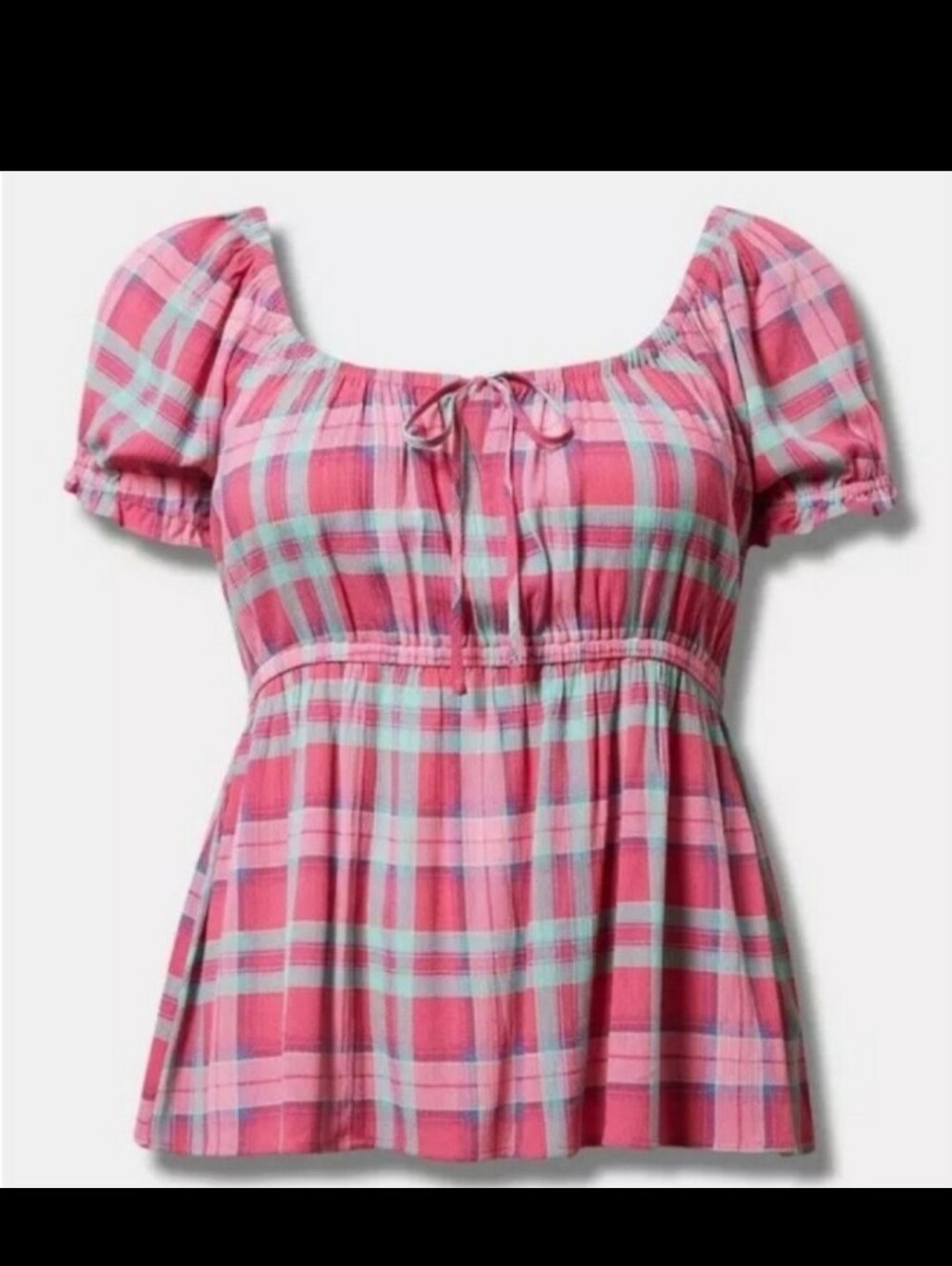 Torrid Babydoll Crinkle Gauze Tie Front Top-NWT